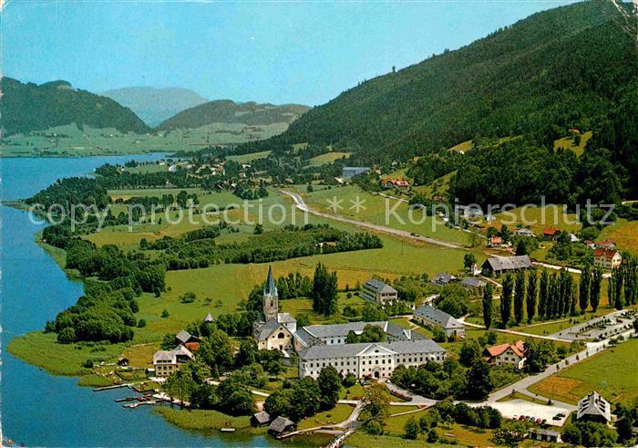 Ossiach Fliegeraufnahme mit See und Stiftskirche