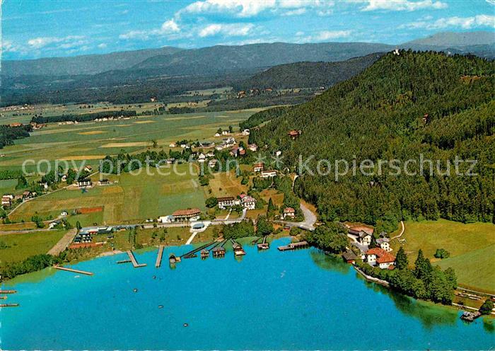 Unterburg Klopeinersee Fliegeraufnahme mit Georgiberg