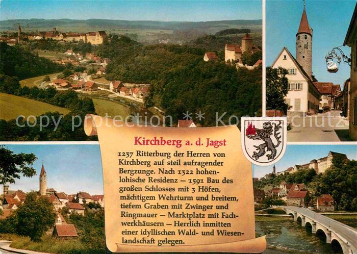 Kirchberg Jagst Brueckenpartie Fliegeraufnahme Ortspartien Ritterburg