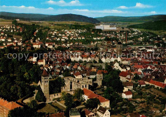 Bad Hersfeld Fliegeraufnahme mit Kirchenpartie