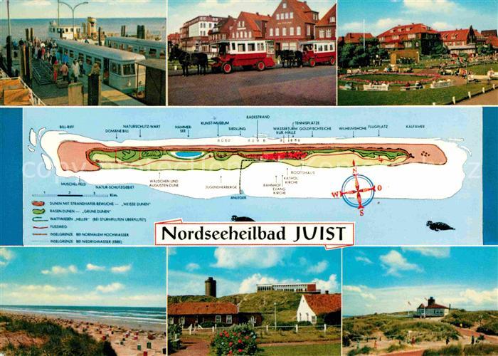 Juist Nordseebad Strand Hafen Park Pferdetransporte