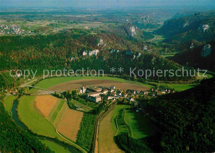 Beuron Donautal Fliegeraufnahme Erzabtei Richtung Siegmaringen