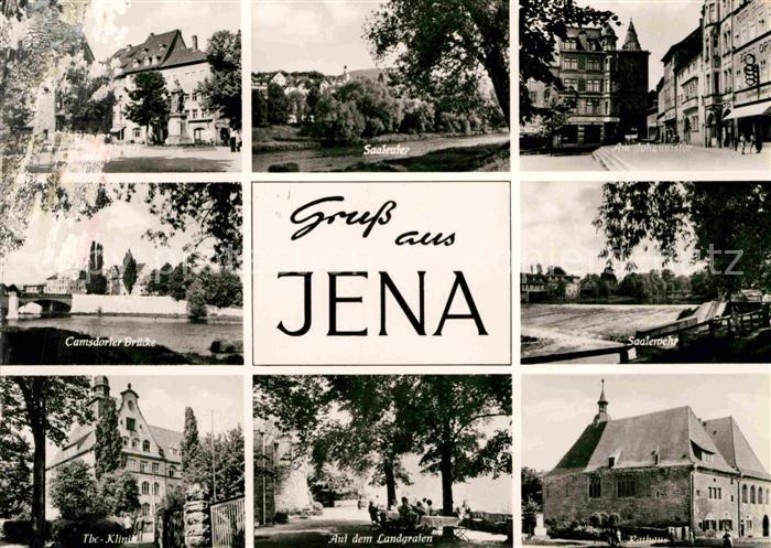 Jena Thueringen Saaleufer Johannistor Saalewehr Camsdorfer Bruecke Landgrafen Ra