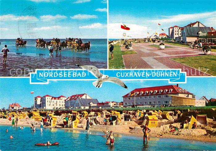 Cuxhaven Duhnen Nordseebad Wattwagen Strandleben