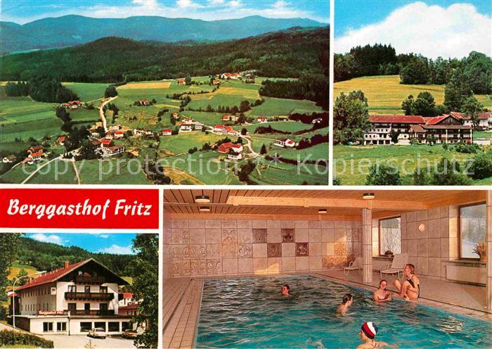 Drachselsried Berggasthof Fritz Asbach Fliegeraufnahme Schwimmbad