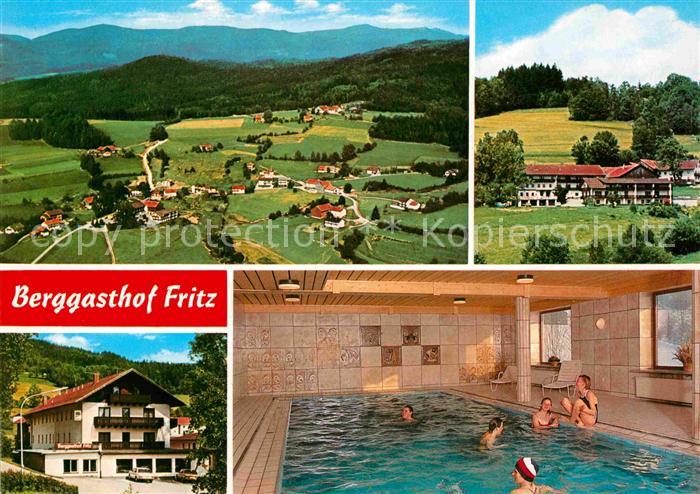 Drachselsried Berggasthof Fritz Fliegeraufnahme Schwimmbad