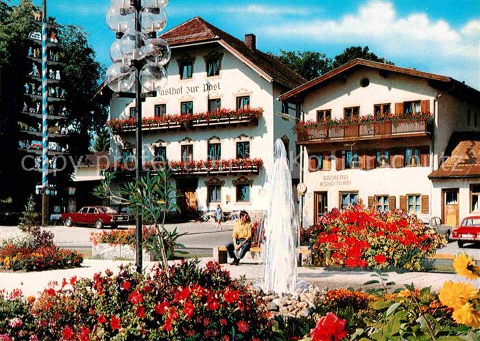 Bergen Chiemgau Kurpark Oberbayerischer Maibaum Gasthaus Zur Post