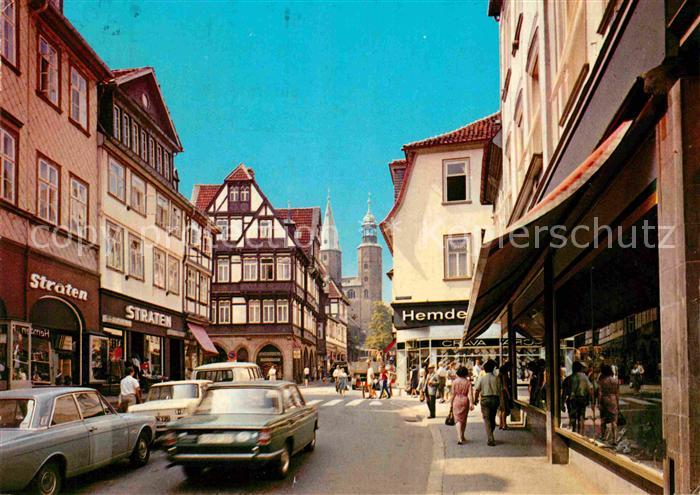 GOSLAR Harz Niedersachsen Breitestrasse und Marktkirche
