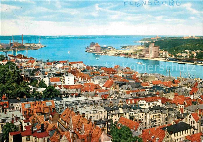 Flensburg Fliegeraufnahme mit Foerde