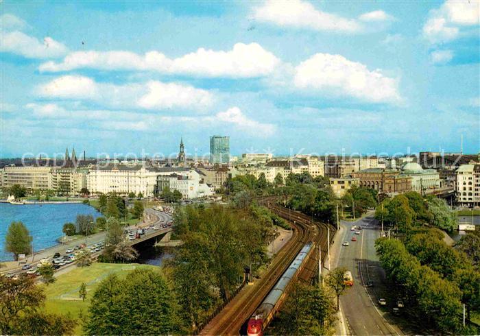 HAMBURG  CITY Lombardsbruecke und Kennedy-Bruecke