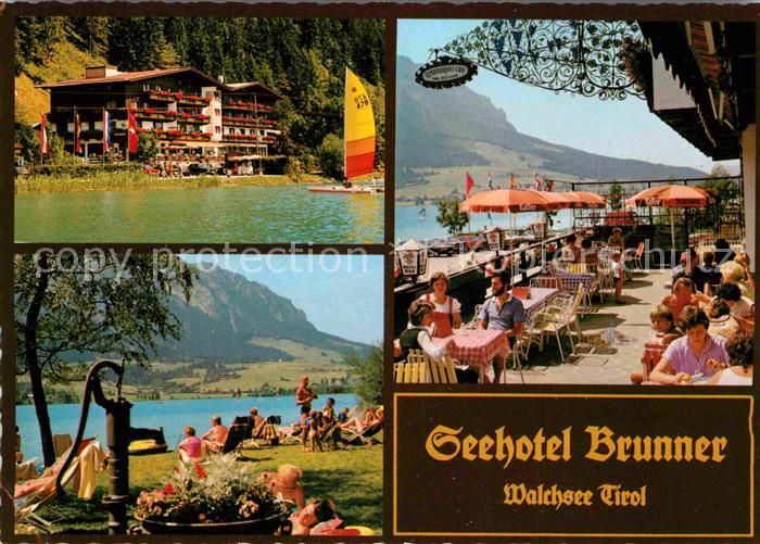 Walchsee Tirol Seehotel Brunner Terrasse Badestrand