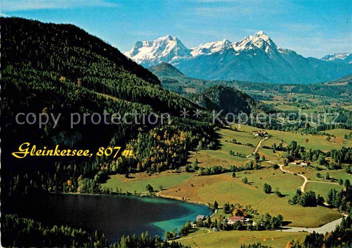 Gleinkersee Oberoesterreich Alpenpanorama Fliegeraufnahme