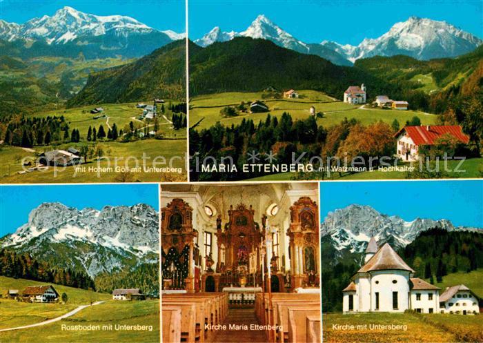 Ettenberg Wallfahrtskirche Maria Ettenberg Panorama Rossboden Berchtesgadener Al