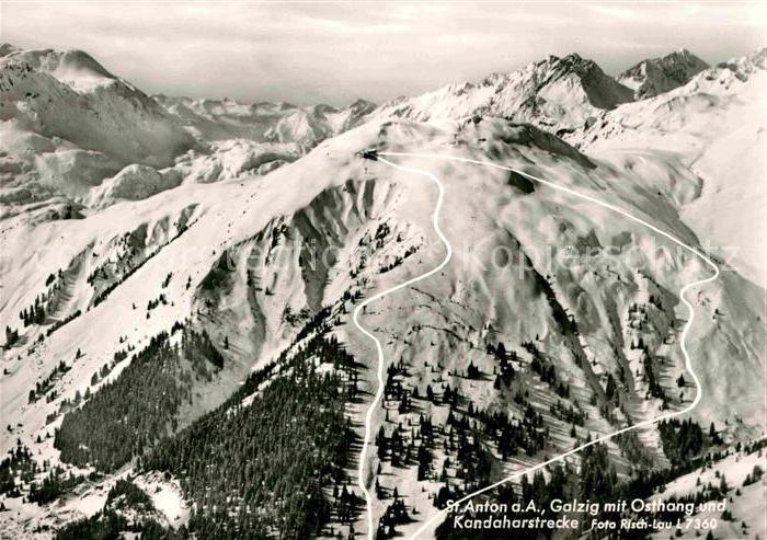 St Anton Arlberg Galzig mit Osthang und Kandaharstrecke Wintersportplatz Alpen F