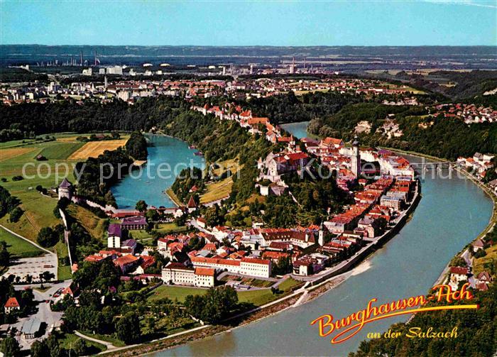 Burghausen Salzach Grenzstadt Woehrsee Fliegeraufnahme