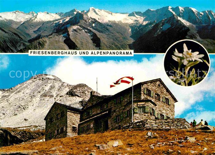 Friesenberghaus mit Riffler Blick von der Friesenberg Scharte gegen Hauptkamm Sc
