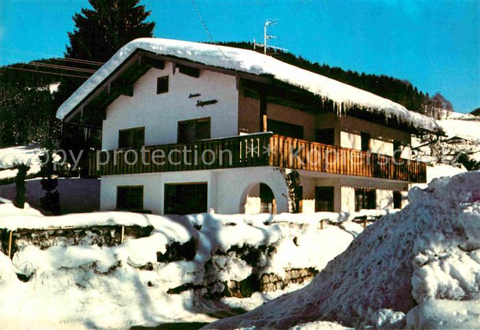 Oberau Berchtesgaden Pension Gaestehaus Haus Alpenrose im Winter