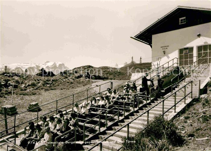 Tschagguns Vorarlberg Golmerbahn Bergstation gegen Sulzfluh u