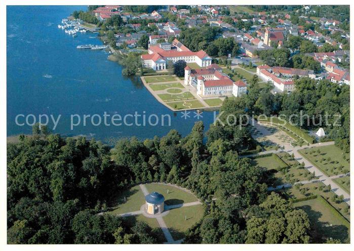 Rheinsberg Stadt Rheinsberg mit Schlossensemble und Park Fliegeraufnahme
