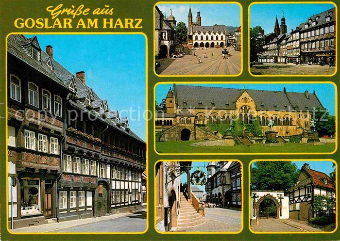 GOSLAR Harz Niedersachsen Alte Haeuser Altstadt Marktplatz Kaiserpfalz Altes Tor