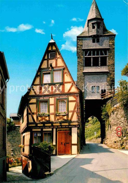 Bacharach Rhein Holzturm Fachwerkhaus
