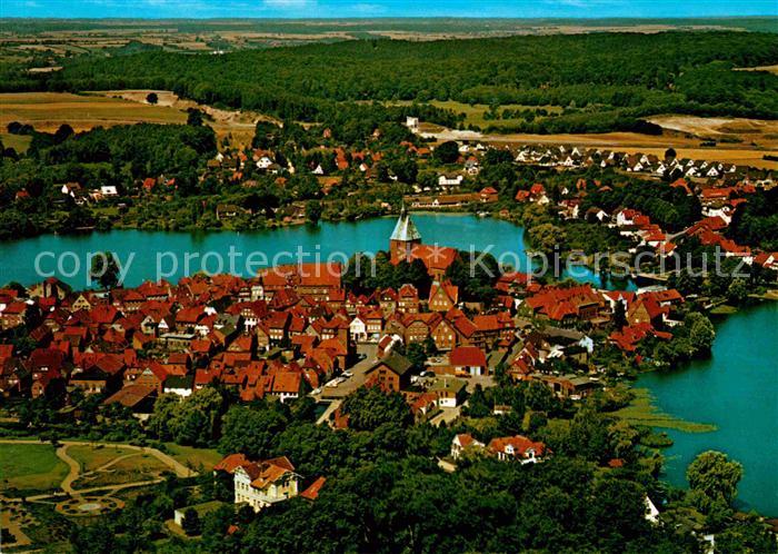 Moelln Lauenburg Eulenspiegelstadt Naturpark Lauenburgische Seen Fliegeraufnahme