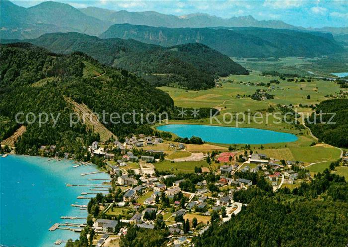 Seelach Klopeinersee Ferienort Kleinsee Alpenpanorama Fliegeraufnahme