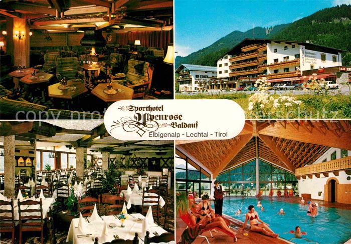 Elbigenalp Sporthotel Alpenrose Restaurant Hallenbad