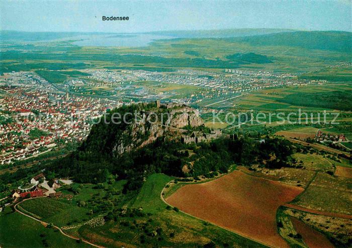 Singen Hohentwiel Blick zum Bodensee Fliegeraufnahme