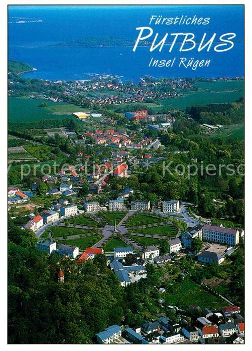 Putbus Ruegen mit Hafen Lauterbach Fliegeraufnahme