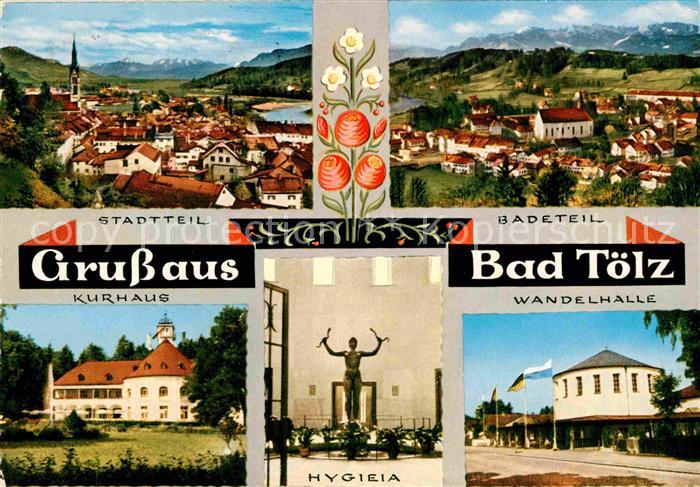 Bad Toelz Stadtteil Badeteil Kurhaus Wandelhalle Hygieia Statue