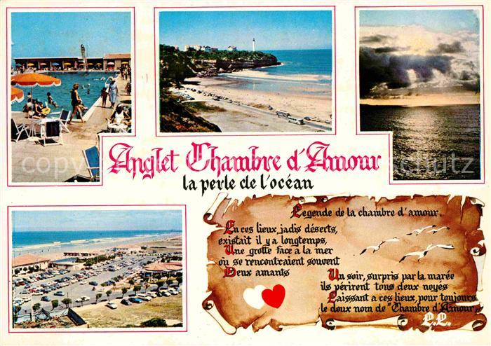 Anglet Piscine Plage Coucher du soleil Legende