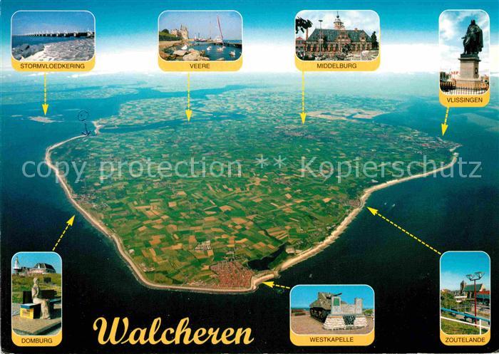 Walcheren Fliegeraufnahme und Sehenswuerdigkeiten