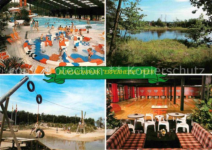 Peer Bungalowpark Erperheide Schwimmhalle Kinderspielplatz Kegelbahn See