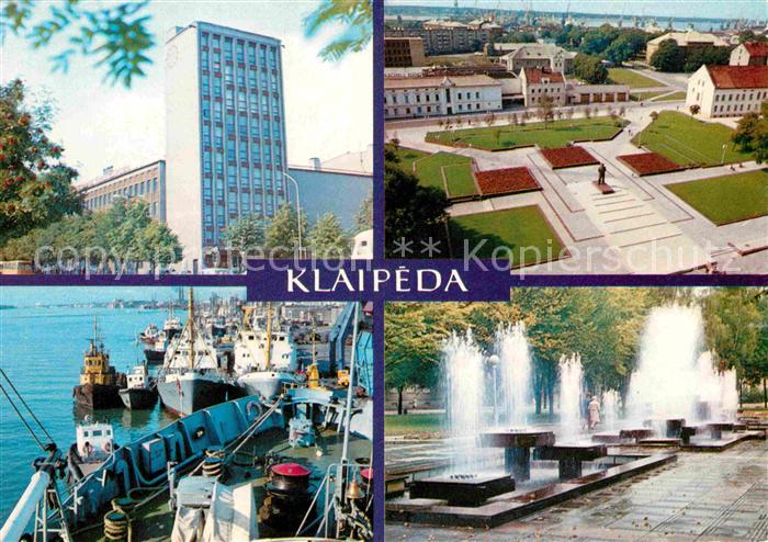 Klaipeda Fliegeraufnahme Hafen Brunnen