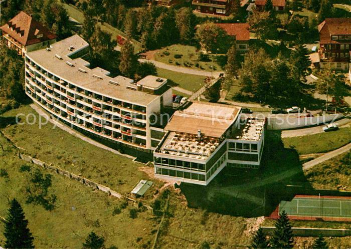 Wildbad Schwarzwald Fliegeraufnahme Sommerberghotel Wildbad Tennis