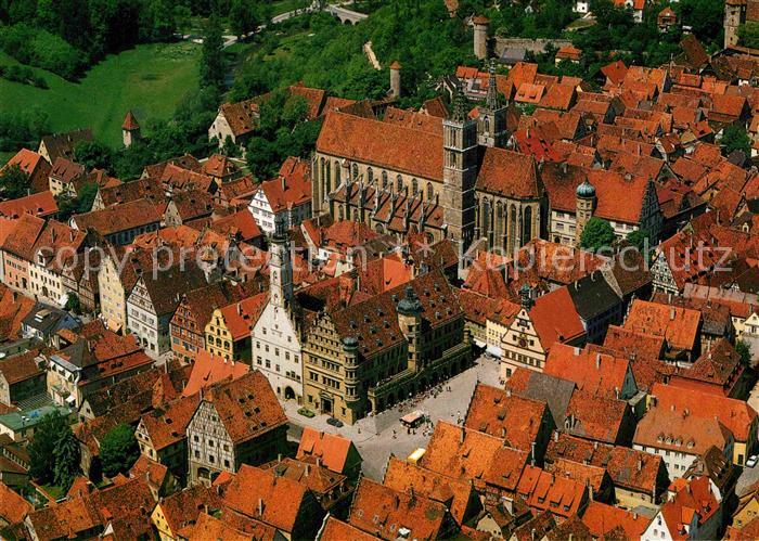 Rothenburg Tauber Fliegeraufnahme Altstadt