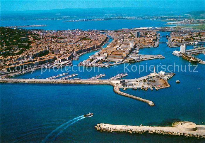 Sete Herault Fliegeraufnahme Port et des canaux