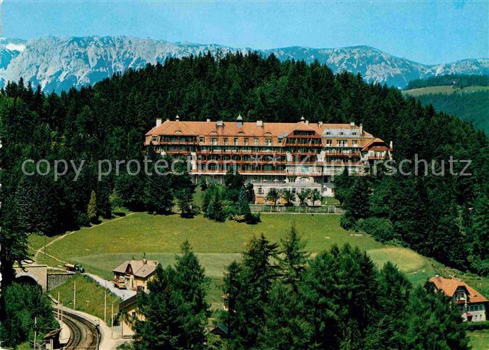 Semmering Niederoesterreich Fliegeraufnahme Kurhaus gegen Raxalpe