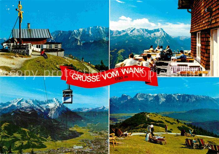 GARMISCH-PARTENKIRCHEN Bayern Am Wank Wankhaus mit Wettersteinwand Wankbahn