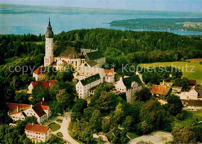 Kloster Andechs Fliegeraufnahme mit Ammersee