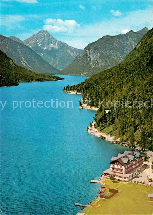 Plansee Fliegeraufnahme Hotel Forelle