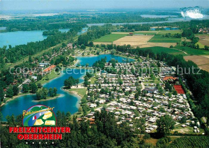 Rheinmuenster Freizeitcenter Oberrhein Campingplatz See Fliegeraufnahme