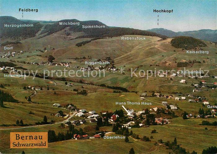 Bernau Schwarzwald Hoehenluftkurort Wintersportplatz Fliegeraufnahme
