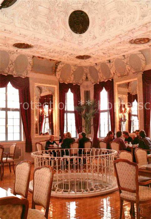 Meiningen Thueringen Schloss Elisabethenburg Turmcafe im Hessensaal Serie Staatl