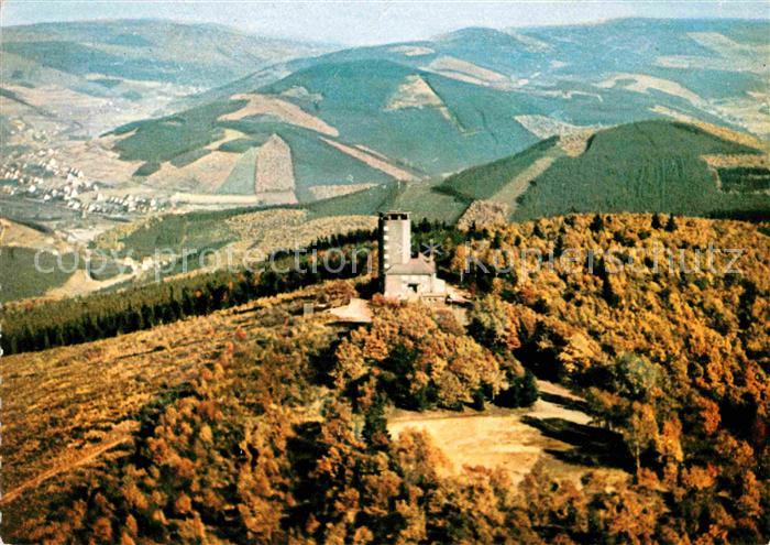 Kirchhundem Aussichtsturm Hohe Bracht Herbststimmung Fliegeraufnahme