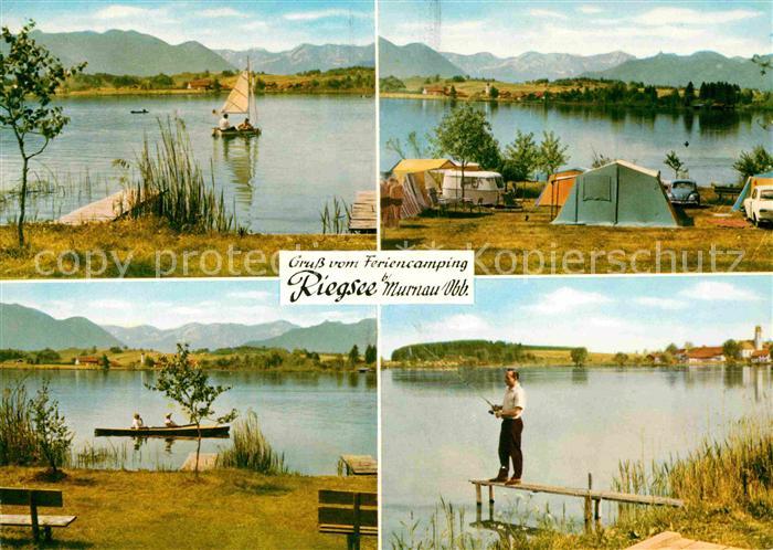 Riegsee Campingplatz Bootfahren Angeln Alpenblick
