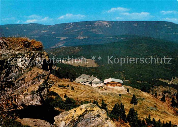 Grosser Arber Arberschutzhaus mit Brennessattel Bayerischer Wald
