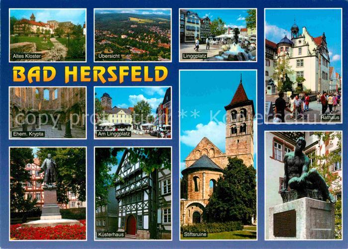 Bad Hersfeld Kloster Linggplatz Rathaus Denkmal Stiftsruine Kuesterhaus Krypta