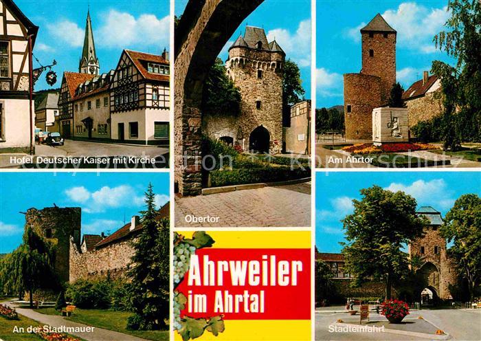 Ahrweiler Ahr Hotel Deutscher Kaiser Kirche Obertor Ahrtor Stadteinfahrt Stadtma